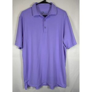 IBKUL Polo Shirt Mens L Purple Polo Fields Performance Golf Stretch UPF Cool
